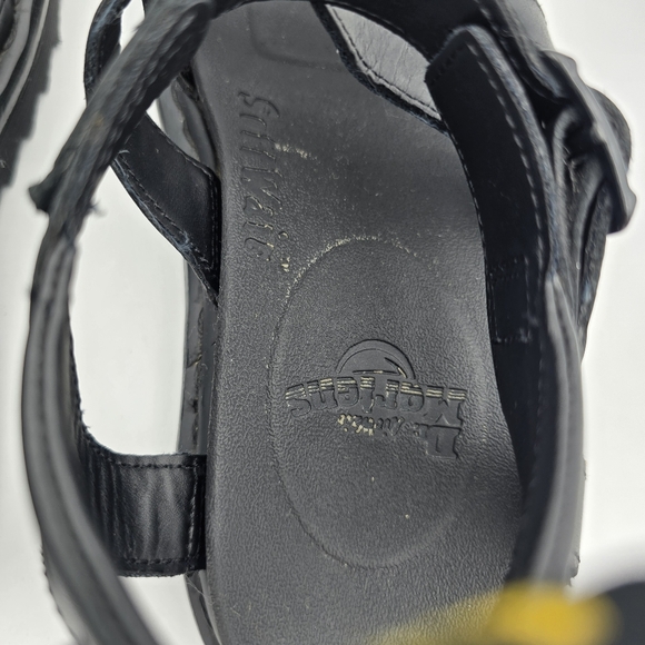 Dr. 'Doc' Martens Blaire Black Leather Sandals, Women's Size 8 - Picture 10 of 16